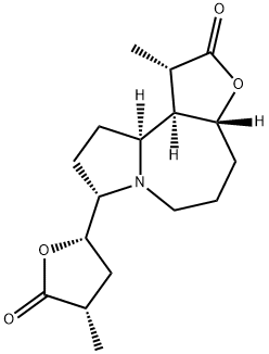 (1S,3aβ,10aα,10bα)-デカヒドロ-1α-メチル-8α-[(2S,4S)-テトラヒドロ-4-メチル-5-オキソフラン-2-イル]-2H-フロ[3,2-c]ピロロ[1,2-a]アゼピン-2-オン 化学構造式