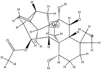 (15R)-11β-Acetoxy-7α,20-epoxykaur-16-ene-1α,6β,7,15-tetrol Structure