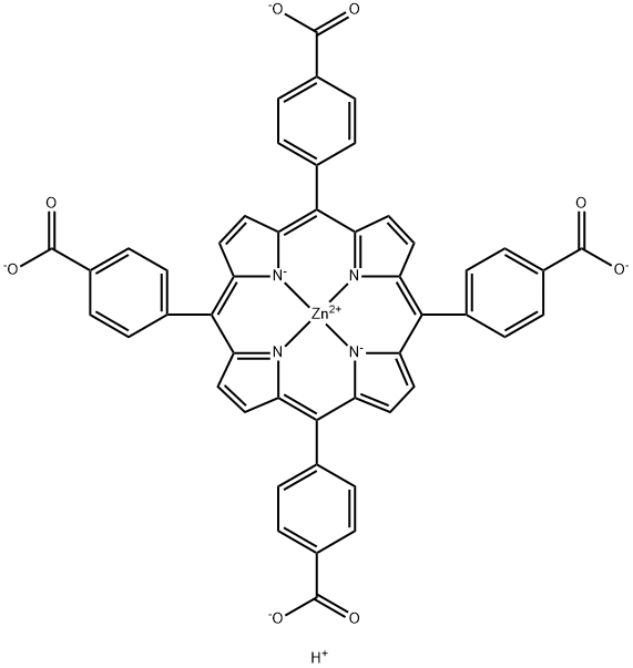 内消旋-四(4-羧基苯基)卟啉锌(II),27647-84-3,结构式
