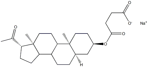 3-hydroxy-5-beta-pregnan-20-one hemisuccinate Struktur