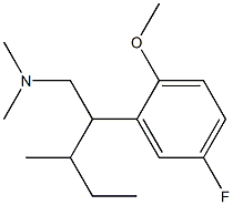 5-フルオロ-2-メトキシ-N,N-ジメチル-β-(1-メチルプロピル)ベンゼンエタンアミン 化学構造式