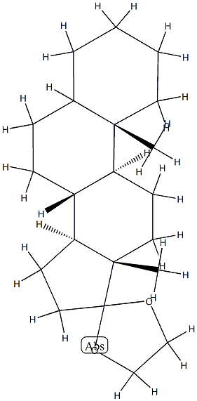 5ξ-Androstan-17-one ethylene acetal Structure