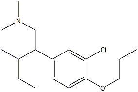 3-Chloro-N,N-dimethyl-β-(1-methylpropyl)-4-propoxybenzeneethanamine Structure