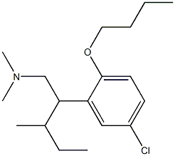 2-Butoxy-5-chloro-N,N-dimethyl-β-(1-methylpropyl)benzeneethanamine Structure