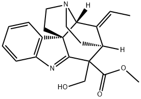 1,2,14,19-Tetradehydro-16-hydroxymethylcondyfolan-16-carboxylic acid methyl ester Structure