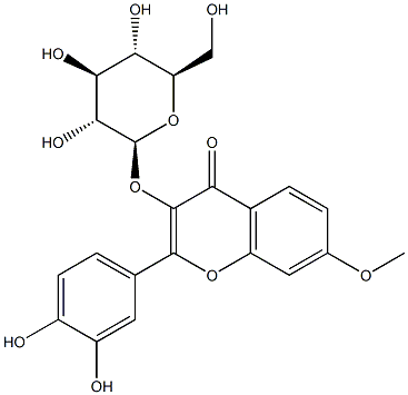 鼠李亭 3-O-BETA-吡喃葡萄糖苷, 27875-34-9, 结构式