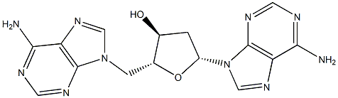 5'-(6-Amino-9H-purin-9-yl)-2',5'-dideoxyadenosine Structure