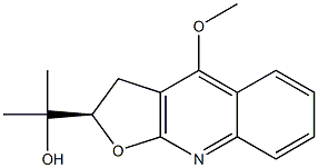 2β-(1-Hydroxy-1-methylethyl)-4-methoxy-2,3-dihydrofuro[2,3-b]quinoline Struktur