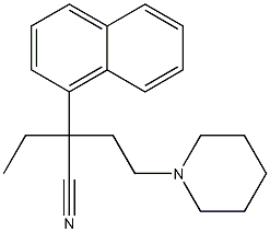 α-Ethyl-α-(2-piperidinoethyl)-1-naphthaleneacetonitrile 结构式