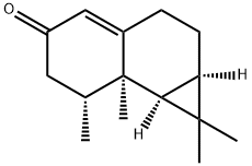(1aR)-1aβ,2,3,7,7a,7bβ-ヘキサヒドロ-1,1,7β,7aβ-テトラメチル-1H-シクロプロパ[a]ナフタレン-5(6H)-オン 化学構造式