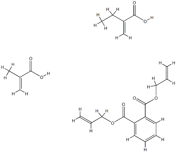 1,2-苯二甲酸二烯丙酯与丙烯酸乙酯和甲基丙烯酸的聚合物, 28411-49-6, 结构式