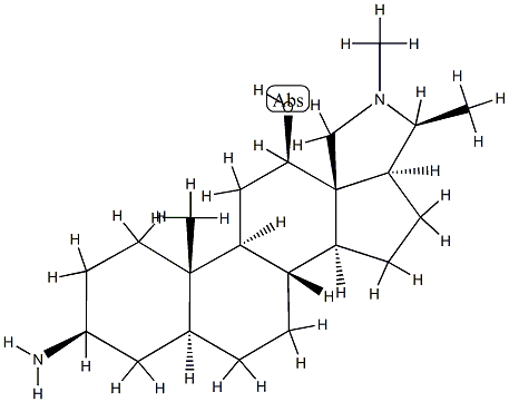 3β-Amino-5α-conanin-12β-ol Struktur