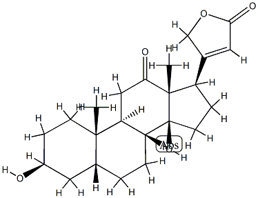 3β,14-Dihydroxy-12-oxo-5β-card-20(22)-enolide Struktur
