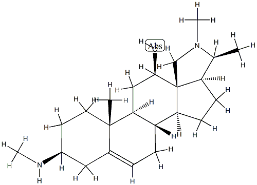 3β-(Methylamino)conanin-5-en-12β-ol Struktur