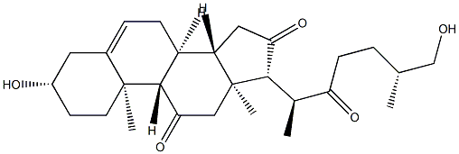 (25R)-3β,26-Dihydroxycholest-5-ene-11,16,22-trione Structure