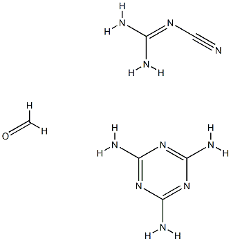 Guanidine, cyano-, polymer with formaldehyde and 1,3,5-triazine-2,4,6-triamine Struktur