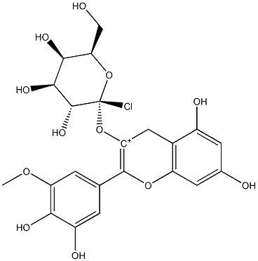 氯化矮牵牛素半乳糖苷, 28500-02-9, 结构式
