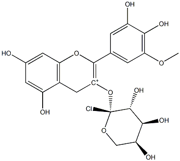 矮牵牛素阿拉伯糖苷,28500-03-0,结构式