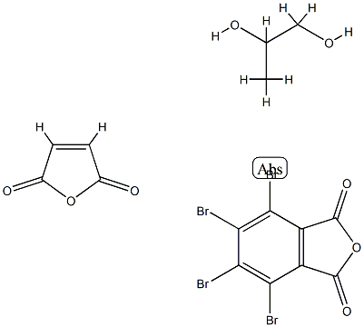 4,5,6,7-四溴-1,3-异苯并呋喃二酮与2,5-呋喃二酮和1,2-丙二醇的聚合物 结构式