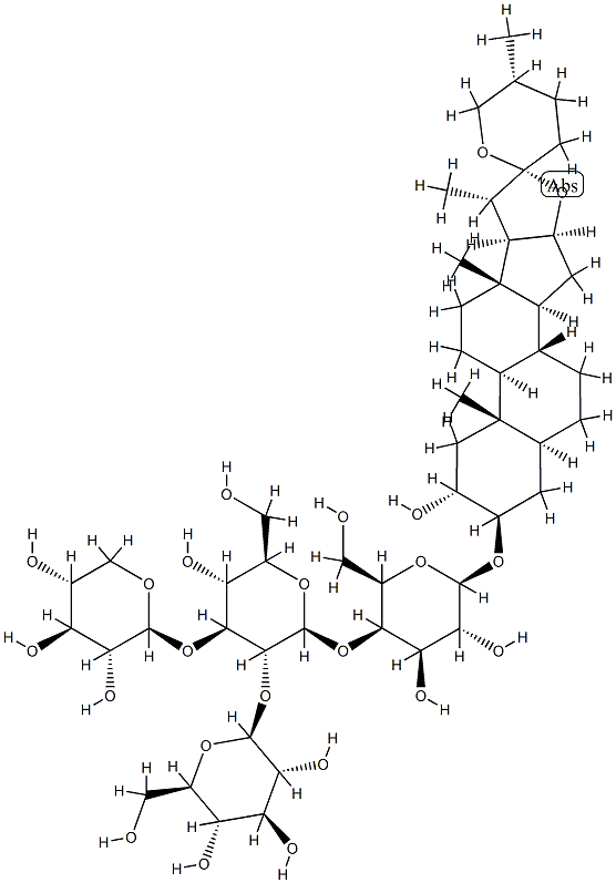 支脱皂苷, 28591-01-7, 结构式