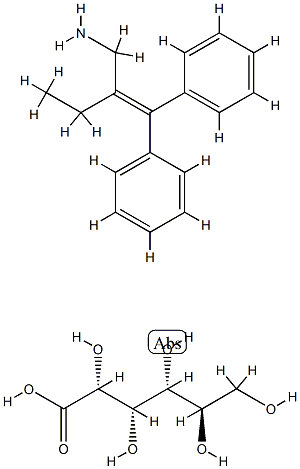 2-benzhydrylidenebutan-1-amine, (2R,3S,4R,5R)-2,3,4,5,6-pentahydroxyhe xanoic acid 化学構造式