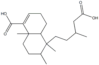 5-Carboxy-1,2,3,4,4a,7,8,8a-octahydro-β,1,2,4a-tetramethyl-1-naphthalenepentanoic acid 结构式