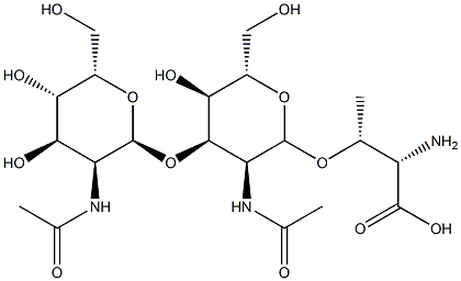 GlcNAcβ(1-3)GalNAc-α-Thr 化学構造式
