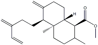 (1S,8aα)-Decahydro-1,4aβ-dimethyl-6-methylene-5β-(3-methylene-4-pentenyl)-1β-naphthalenecarboxylic acid methyl ester Structure