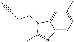 1-Benzimidazolepropionitrile,2,6-dimethyl-(8CI) Structure