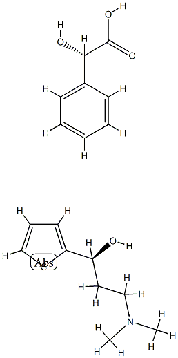 (2S)-HYDROXY(PHENYL)ACETIC ACID  (1S)-3-(DIMETHYLAMINO)-1-(2-THIENYL)PROPAN-1-OL (1:1) (SALT) Structure