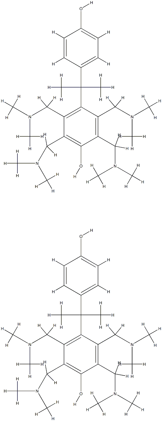 tetrakis(Dimethylaminomethyl) -4, 4'-isopropylidenediphenol tetrakis(Dimethylaminomethyl)-4,4'-isopropylidenediphenol Struktur