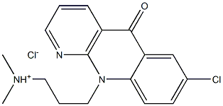 10-[3-(ジメチルアミノ)プロピル]-7-クロロベンゾ[b][1,8]ナフチリジン-5(10H)-オン·塩酸塩 化学構造式