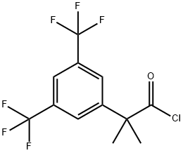 2-(3,5-bis-trifluoromethylphenyl)-2-methyl-propionyl chloride Structure