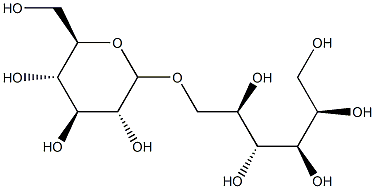 1-O-β-D-グルコピラノシル-D-マンニトール 化学構造式