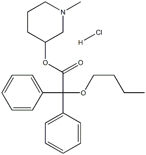 (1-methyl-3,4,5,6-tetrahydro-2H-pyridin-3-yl) 2-butoxy-2,2-diphenyl-ac etate chloride 结构式