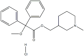 (1-methyl-3,4,5,6-tetrahydro-2H-pyridin-3-yl)methyl 2-methoxy-2,2-diph enyl-acetate chloride 结构式