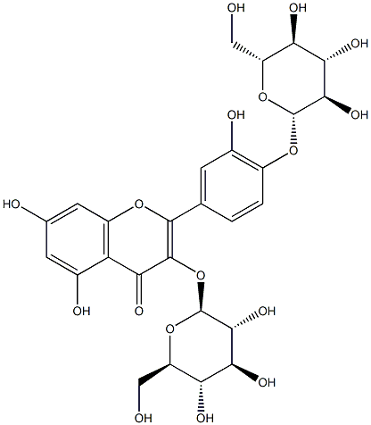 ケルセチン-3,4'-ジ-O-グルコシド 化学構造式