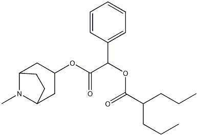 Di-n-propylacetyl-homatropine [French] Struktur