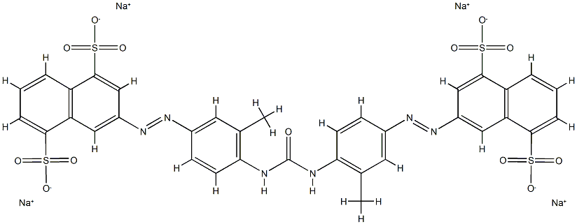 3,3'-Ureylenebis[(3-methyl-4,1-phenylene)azo]bis[1,5-naphthalenedisulfonic acid disodium] salt Structure