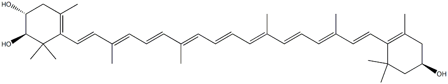 (2R,3R,3'R)-β,β-カロテン-2,3,3'-トリオール 化学構造式