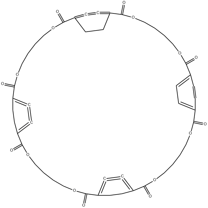 Cyclotetrakis(1,4-butylene Terephthalate) Structure