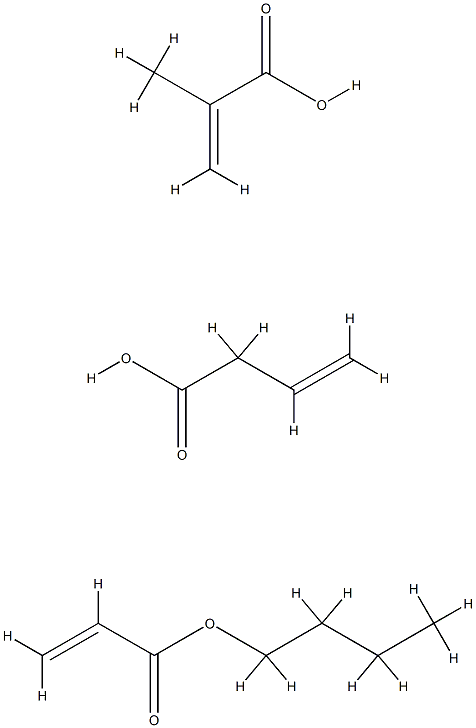 2-Propenoic acid, 2-methyl-, polymer with butyl 2-propenoate and ethenyl acetate Structure
