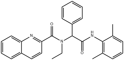 2-Quinolinecarboxamide,N-[2-[(2,6-dimethylphenyl)amino]-2-oxo-1-phenylethyl]-N-ethyl-(9CI) Structure