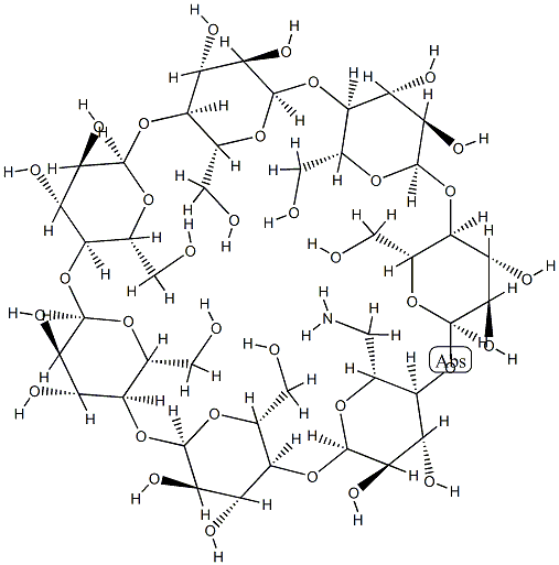 单-6-O-氨基-Β-环糊精 结构式