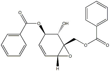 (1S,6α)-1α-(Benzoyloxy)methyl-7-oxabicyclo[4.1.0]hept-4-ene-2β,3α-diol 3-benzoate Struktur