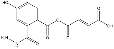 (E)-4-[2-(4-hydroxybenzoyl)hydrazino]-4-oxo-2-butenoic acid Struktur
