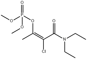 (E)-2-chloro-3-dimethoxyphosphoryloxy-N,N-diethyl-but-2-enamide 结构式