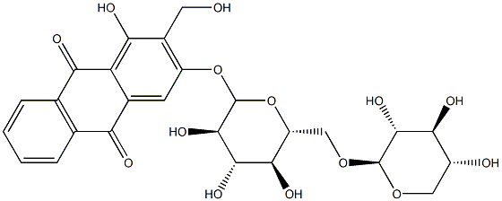 lucidin 3-O-beta-primveroside, 29706-59-0, 结构式