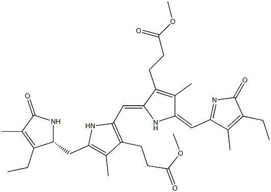 (4R)-3,18-Diethyl-1,4,5,19,23,24-hexahydro-2,7,13,17-tetramethyl-1,19-dioxo-21H-biline-8,12-dipropionic acid dimethyl ester Structure
