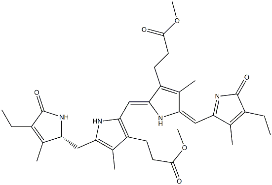 (4R)-2,18-Diethyl-1,4,5,19,23,24-hexahydro-3,7,13,17-tetramethyl-1,19-dioxo-21H-biline-8,12-dipropionic acid dimethyl ester Structure